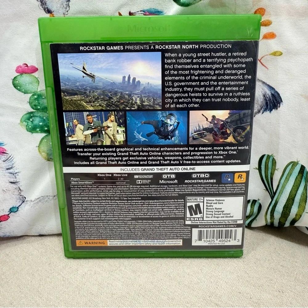Grand Theft Auto V (Microsoft Xbox One, 2014)
